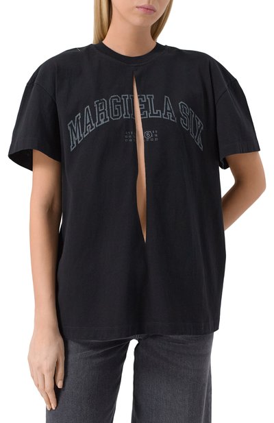 Хлопковая футболка MM6, арт. S52NF0012/M20050, фото 3