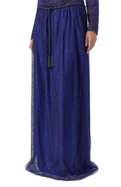 Юбка с отделкой стразами GIORGIO ARMANI синего цвета по цене 1145000 руб., арт. GW002484/AF26994, фото 3 Юбка с отделкой стразами GIORGIO ARMANI, арт. GW002484/AF26994, фото 3
