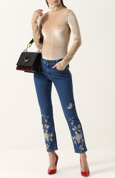 Джинсы прямого кроя с контрастной отделкой GUCCI, арт. 449577/XR653, фото 2