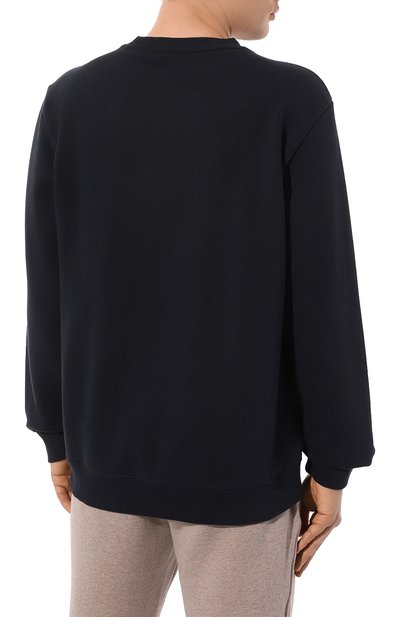 Хлопковый свитшот HUGO темно-синего цвета по цене 12500 руб., арт. 50477328, фото 4 Хлопковый свитшот HUGO, арт. 50477328, фото 4