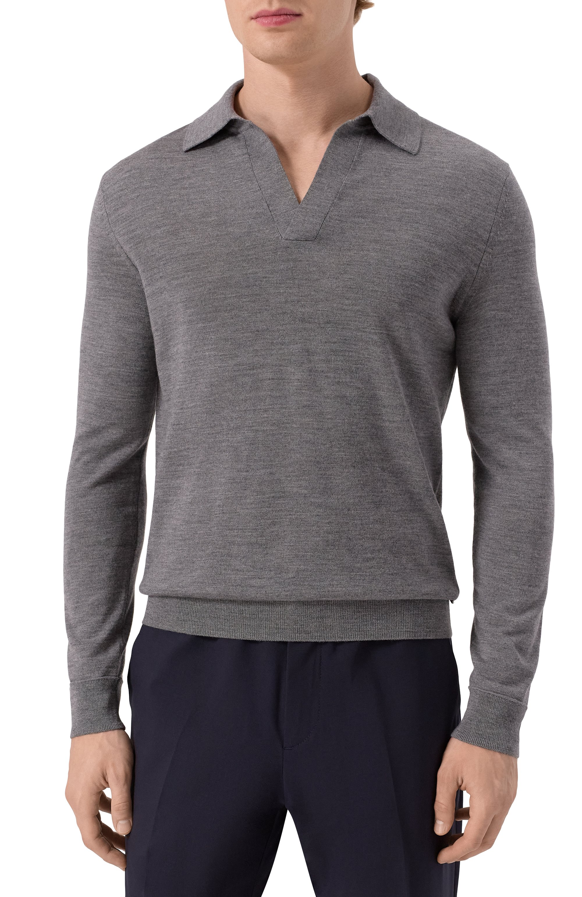 Шерстяное поло BOGNER темно-серого цвета по цене 30400 руб., арт. 88489785, фото 3 Шерстяное поло BOGNER, арт. 88489785, фото 3