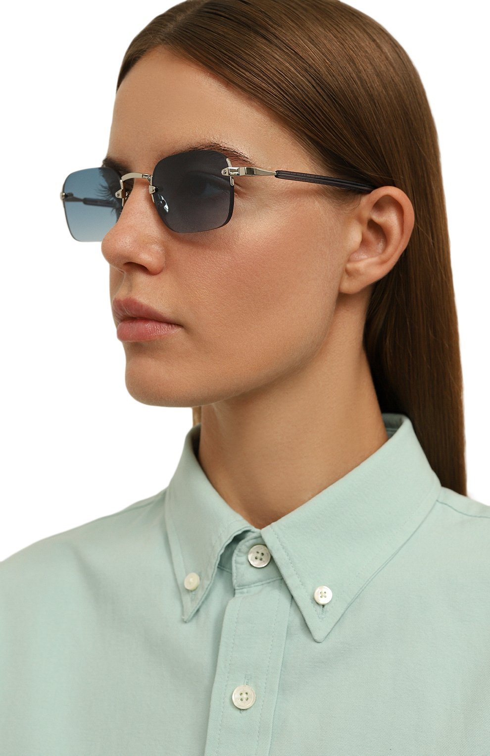 Солнцезащитные очки domsa GAST голубого цвета по цене 22500 руб., арт. D0MSA SILVER D0M03, фото 2 Солнцезащитные очки domsa GAST, арт. D0MSA SILVER D0M03, фото 2