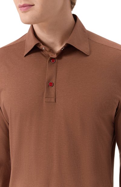 Поло из лиоцелла и хлопка KITON, арт. UMCP0SH0924207, фото 5