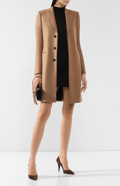 Шерстяное пальто SAINT LAURENT бежевого цвета по цене 399500 руб., арт. 552492/Y190T, фото 2 Шерстяное пальто SAINT LAURENT, арт. 552492/Y190T, фото 2