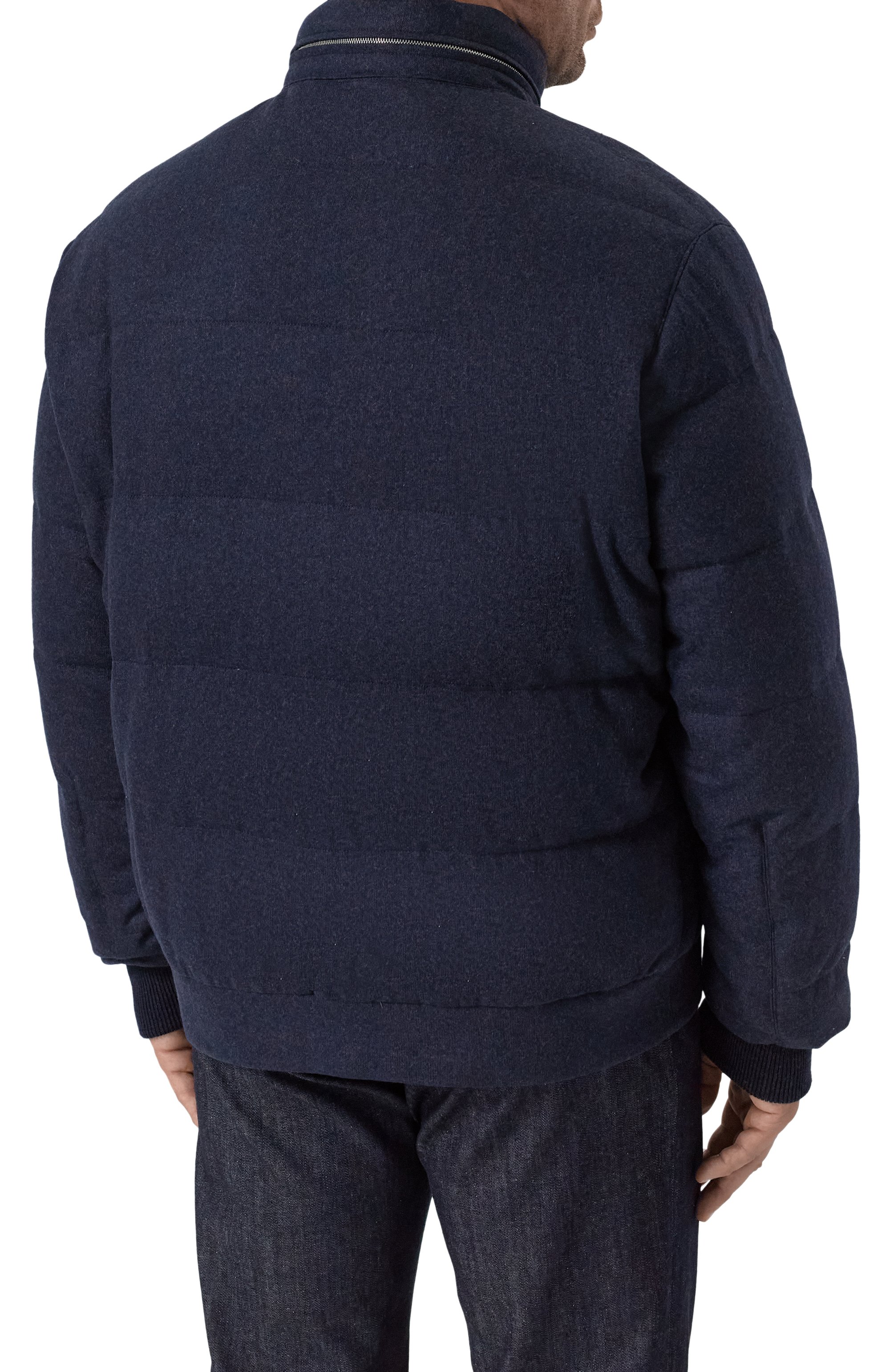 Кашемировый пуховик CORTIGIANI темно-синего цвета по цене 341500 руб., арт. 3AG607, фото 4 Кашемировый пуховик CORTIGIANI, арт. 3AG607, фото 4