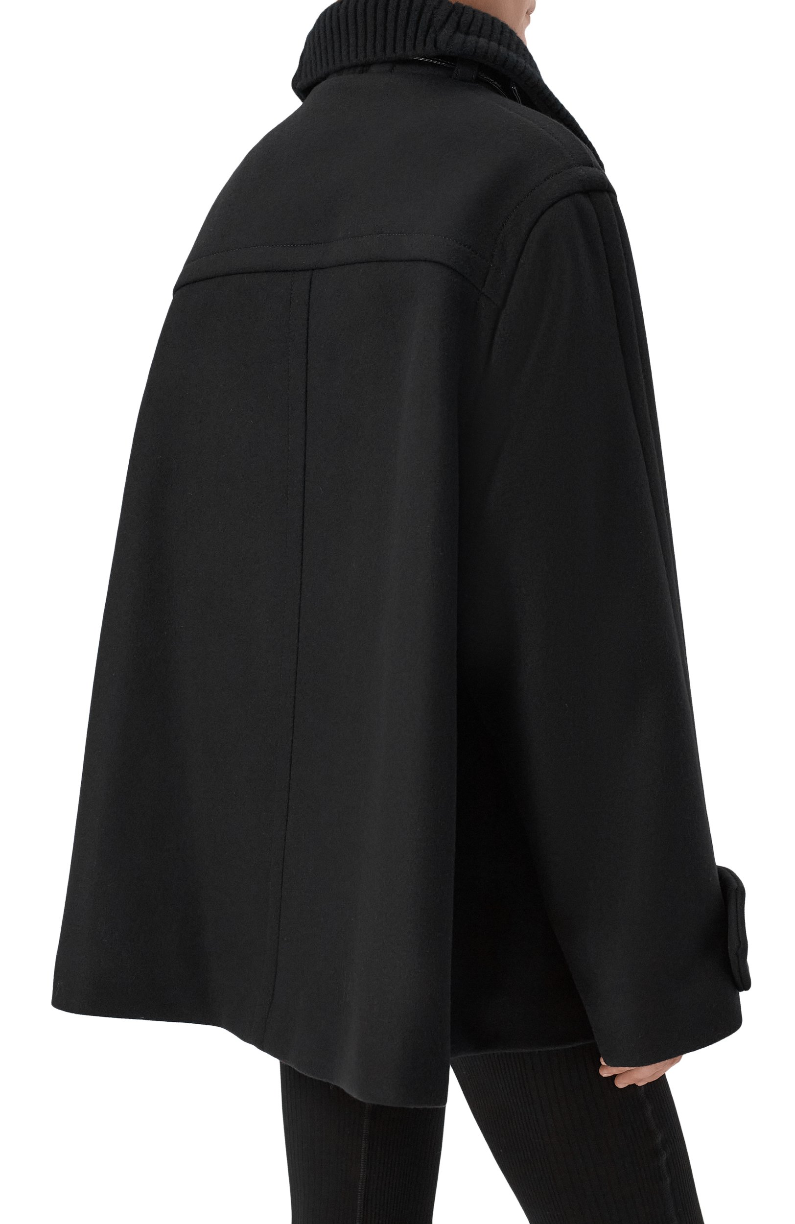 Шерстяное полупальто LANVIN черного цвета по цене 387000 руб., арт. RW-C00022-4724-A26, фото 4 Шерстяное полупальто LANVIN, арт. RW-C00022-4724-A26, фото 4