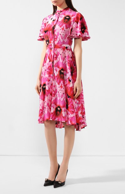 Шелковое платье ALEXANDER MCQUEEN, арт. 611120/QCABE, фото 3