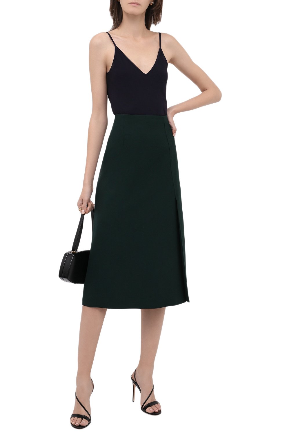 Топ JIL SANDER темно-синего цвета по цене 16850 руб., арт. JSWT705046-WT477108, фото 2 Топ JIL SANDER, арт. JSWT705046-WT477108, фото 2