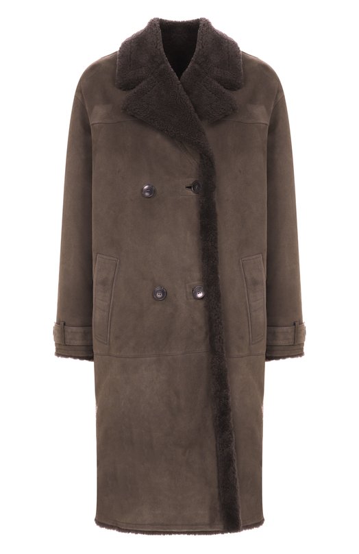 Дубленка из овчины Yves Salomon 26WYM60200MSBV Коричневый 26WYM60200MSBV