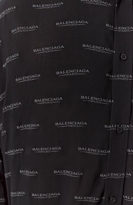 Рубашка из вискозы Balenciaga 814121/TSLA1 Чёрный  814121/TSLA1 Фото 5