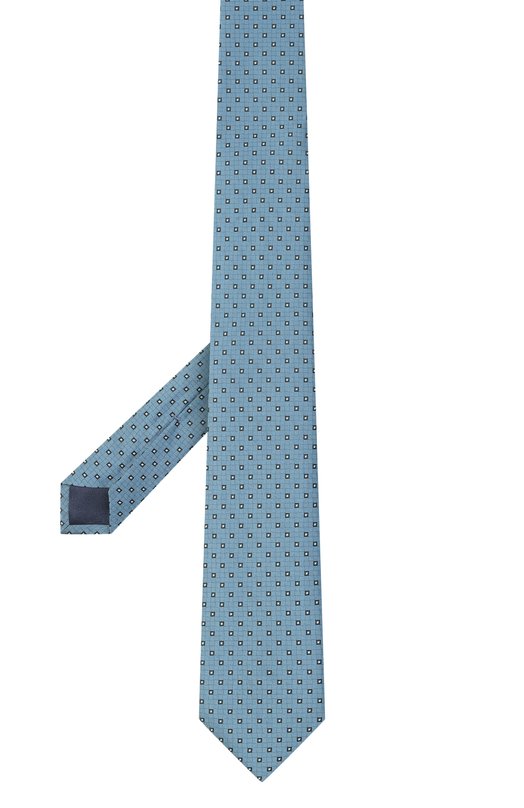 Шелковый галстук Zilli CRAV02M0600VMGY00 Голубой  CRAV02M0600VMGY00 Фото 3