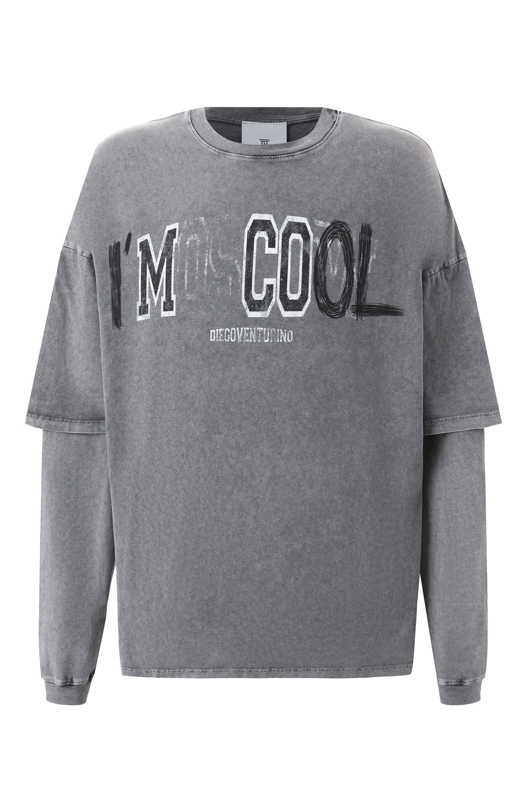 Хлопковый лонгслив DIEGO VENTURINO, арт. DVTSMLCC00L, фото 1