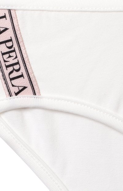 Хлопковые трусы-слипы LA PERLA кремового цвета по цене 4780 руб., арт. 55957/8A-14A, фото 3 Хлопковые трусы-слипы LA PERLA, арт. 55957/8A-14A, фото 3
