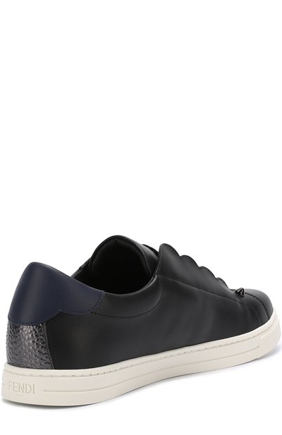 Кожаные слипоны с декоративной отделкой FENDI, арт. 8E6592/3S0, фото 4