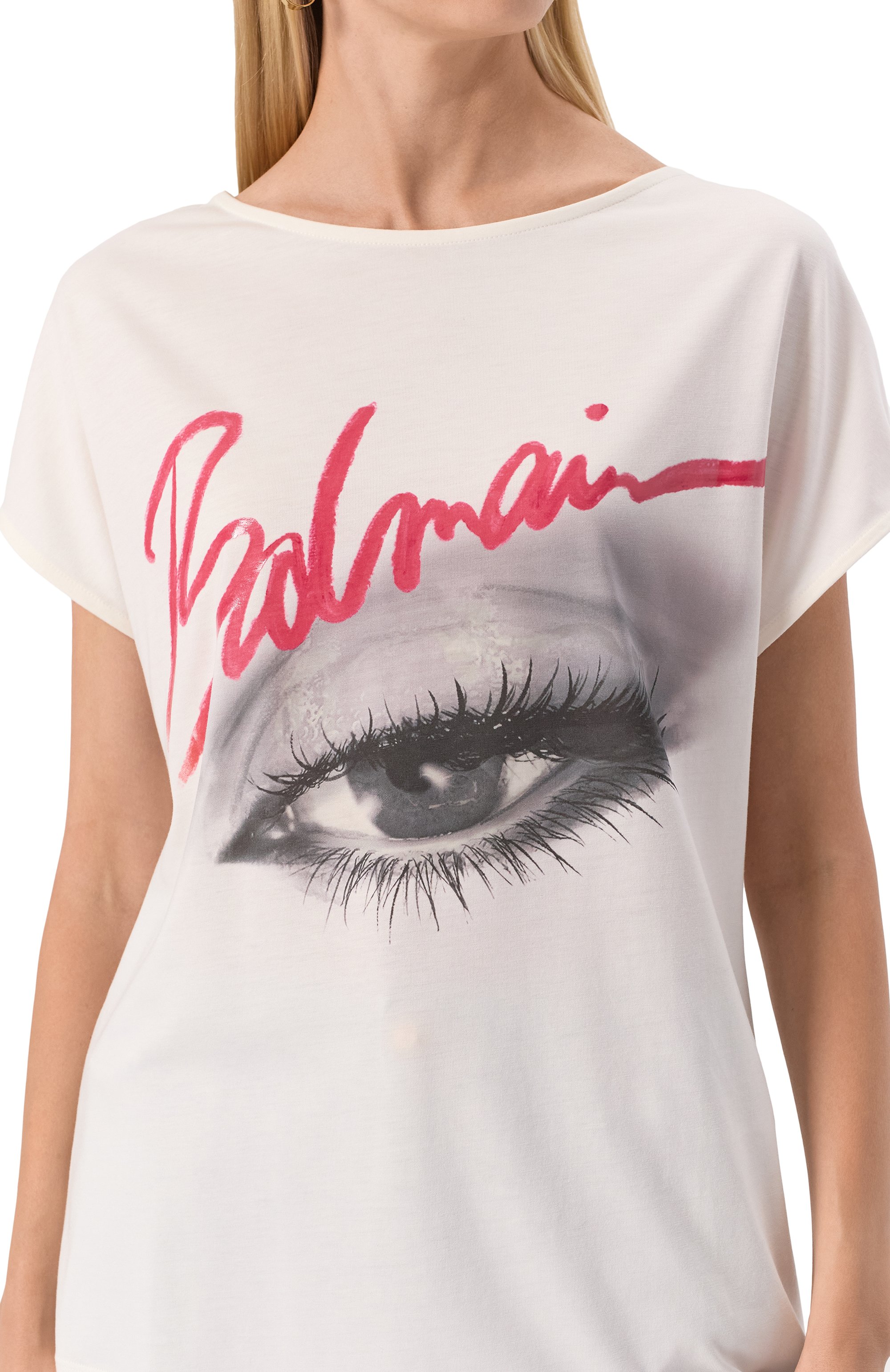 Футболка из лиоцелла и хлопка BALMAIN, арт. EF0EG012/GE84, фото 5