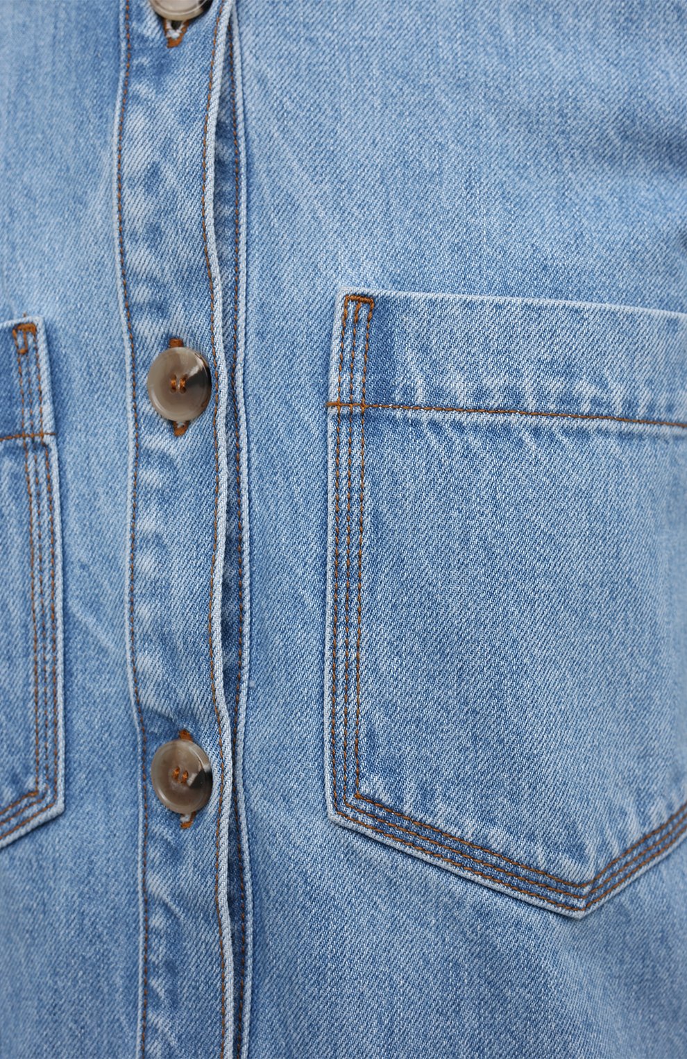 Джинсовая рубашка NANUSHKA голубого цвета по цене 42750 руб., арт. SEINT_LIGHT BLUE_RIGID DENIM, фото 5 Джинсовая рубашка NANUSHKA, арт. SEINT_LIGHT BLUE_RIGID DENIM, фото 5