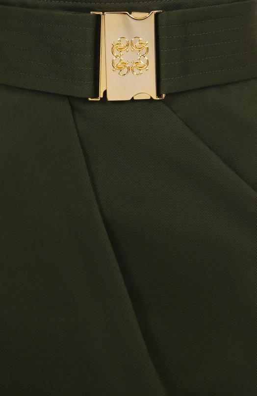 Хлопковая юбка Elie Saab SK130NS25/GA002 Хаки  SK130NS25/GA002 Фото 6