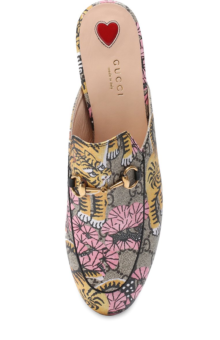 Женские сабо princetown из текстиля с принтом GUCCI разноцветного цвета, арт. 460881/K6D70 | Фото 4 (Каблук высота: Низкий; Подошва: Плоская; Материал внешний: Текстиль, Резина, Пластик; Материал внутренний: Натуральная кожа)