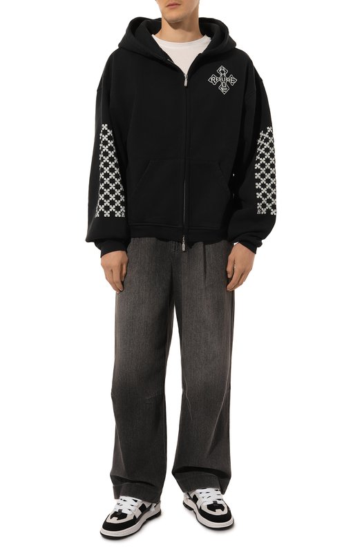Хлопковая толстовка Rhude RHPF24H005012 Чёрный  RHPF24H005012 Фото 2