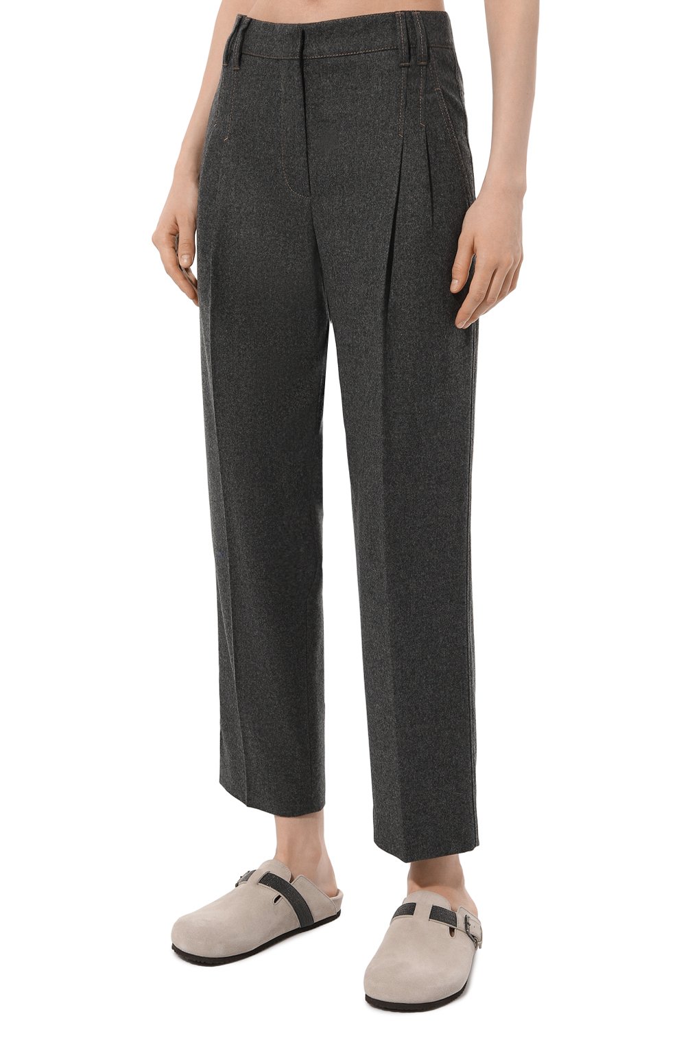 Брюки из шерсти и кашемира BRUNELLO CUCINELLI, арт. MD588P8757, фото 3