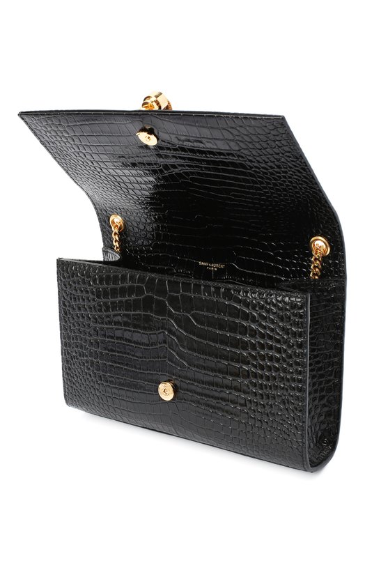 Сумка Monogram с тиснением под крокодила Saint Laurent 354119/DND0J Чёрный  354119/DND0J Фото 4