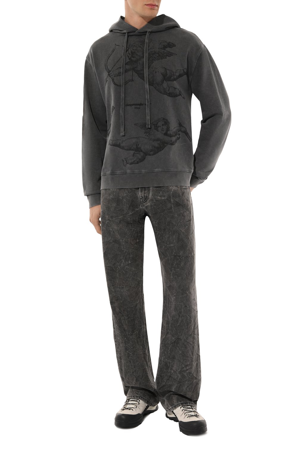 Хлопковое худи DIEGO VENTURINO, арт. D3W4DVFLHPDSTR, фото 2