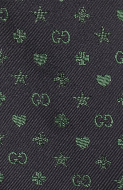 Шелковый галстук GUCCI зеленого цвета по цене 25920 руб., арт. 545834/4E017, фото 3 Шелковый галстук GUCCI, арт. 545834/4E017, фото 3