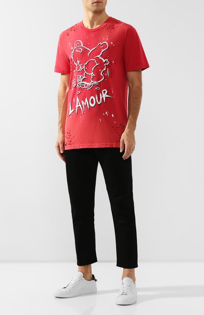 Хлопковая футболка DOMREBEL, арт. AM0UR/T-SHIRT PAINT&H0LES, фото 2