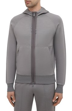 Мужской толстовка ZEGNA серого цвета, арт. UY564/815 | Фото 3 (Рукава: Длинные; Длина (для топов): Стандартные; Материал внешний: Хлопок, Шерсть, Синтетический материал; Мужское Кросс-КТ: Толстовка-одежда; Стили: Спорт-шик; Региональные ограничения белый список (Axapta Mercury): RU; Драгоценные камни: Проставлено; Материал сплава: Проставлено)