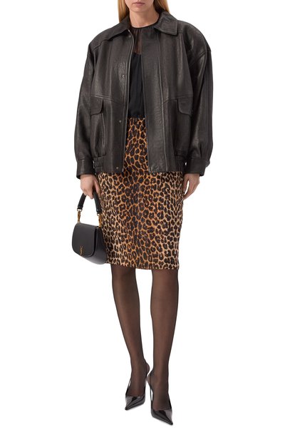 Женская шелковая юбка SAINT LAURENT, арт. 851746/Y2B11