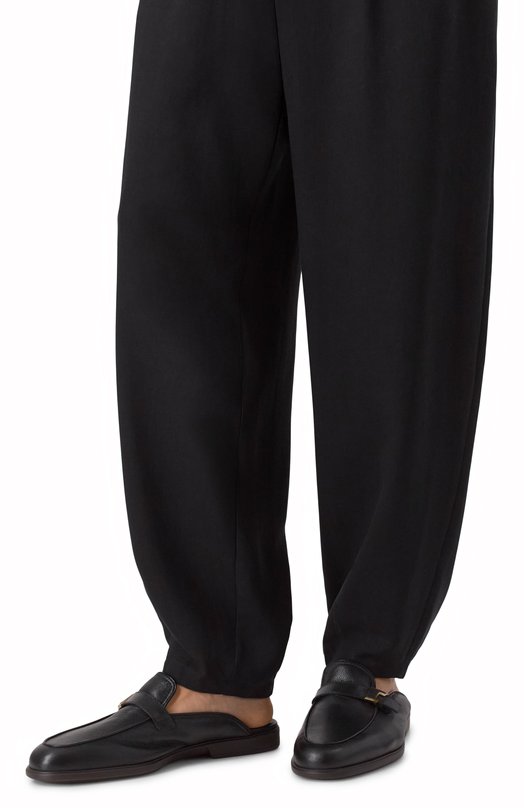 Кожаные сабо Malibu Santoni MGAG19007SM0S0MS Чёрный  MGAG19007SM0S0MS Фото 3