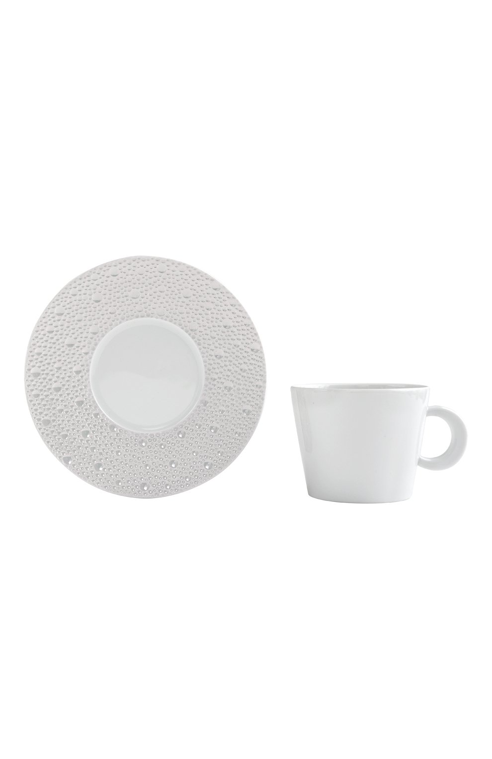 Чайная чашка с блюдцем ecume perle BERNARDAUD белого цвета по цене 21550 руб., арт. 1975/20454, фото 1 Чайная чашка с блюдцем ecume perle BERNARDAUD, арт. 1975/20454, фото 1