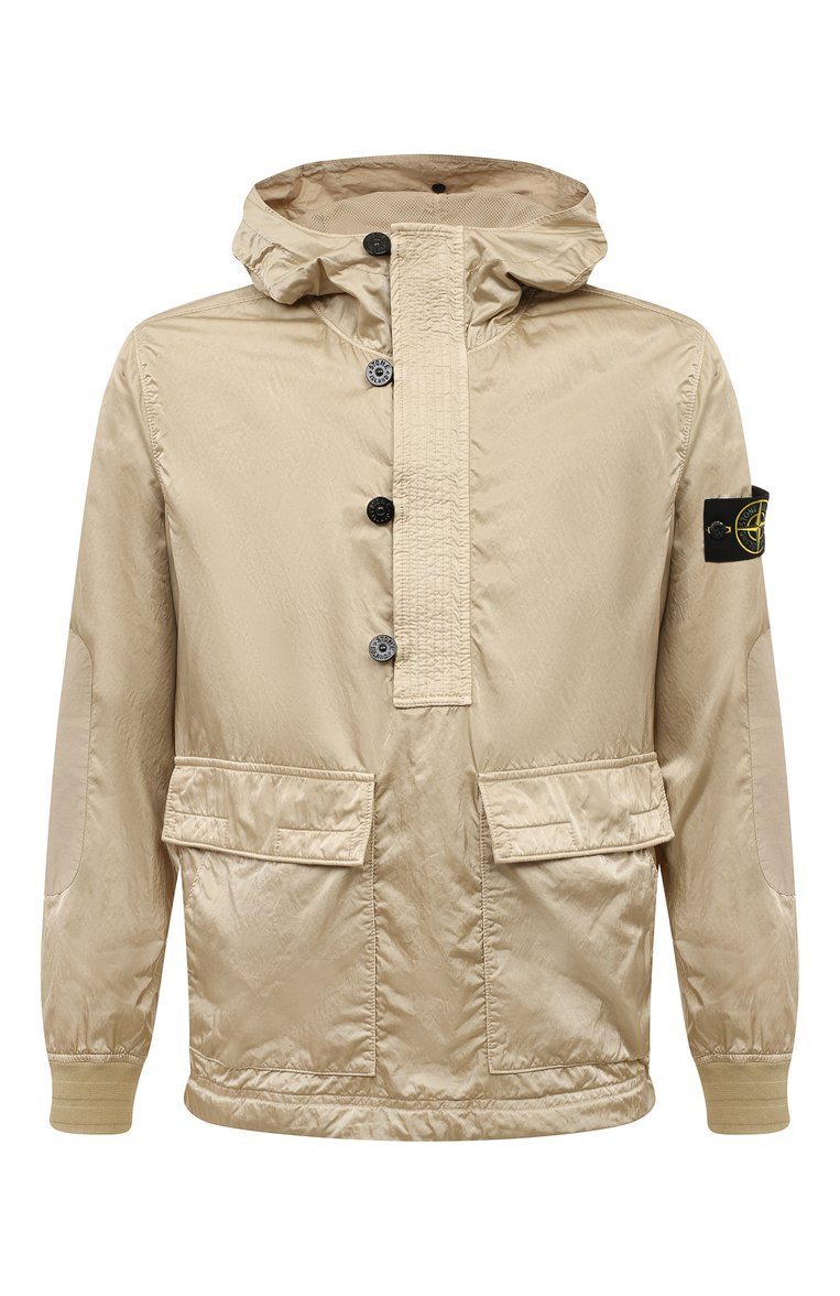 Мужская анорак STONE ISLAND бежевого цвета, арт. 751560921 | Фото 1 (Длина (верхняя одежда): Короткие; Материал сплава: Проставлено; Материал внешний: Синтетический материал; Драгоценные камни: Проставлено; Кросс-КТ: Куртка, Ветровка, Легкая куртка; Стили: Кэжуэл)