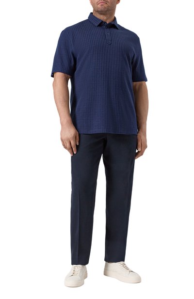 Поло изо льна и хлопка BRUNELLO CUCINELLI, арт. MW8653936W, фото 2