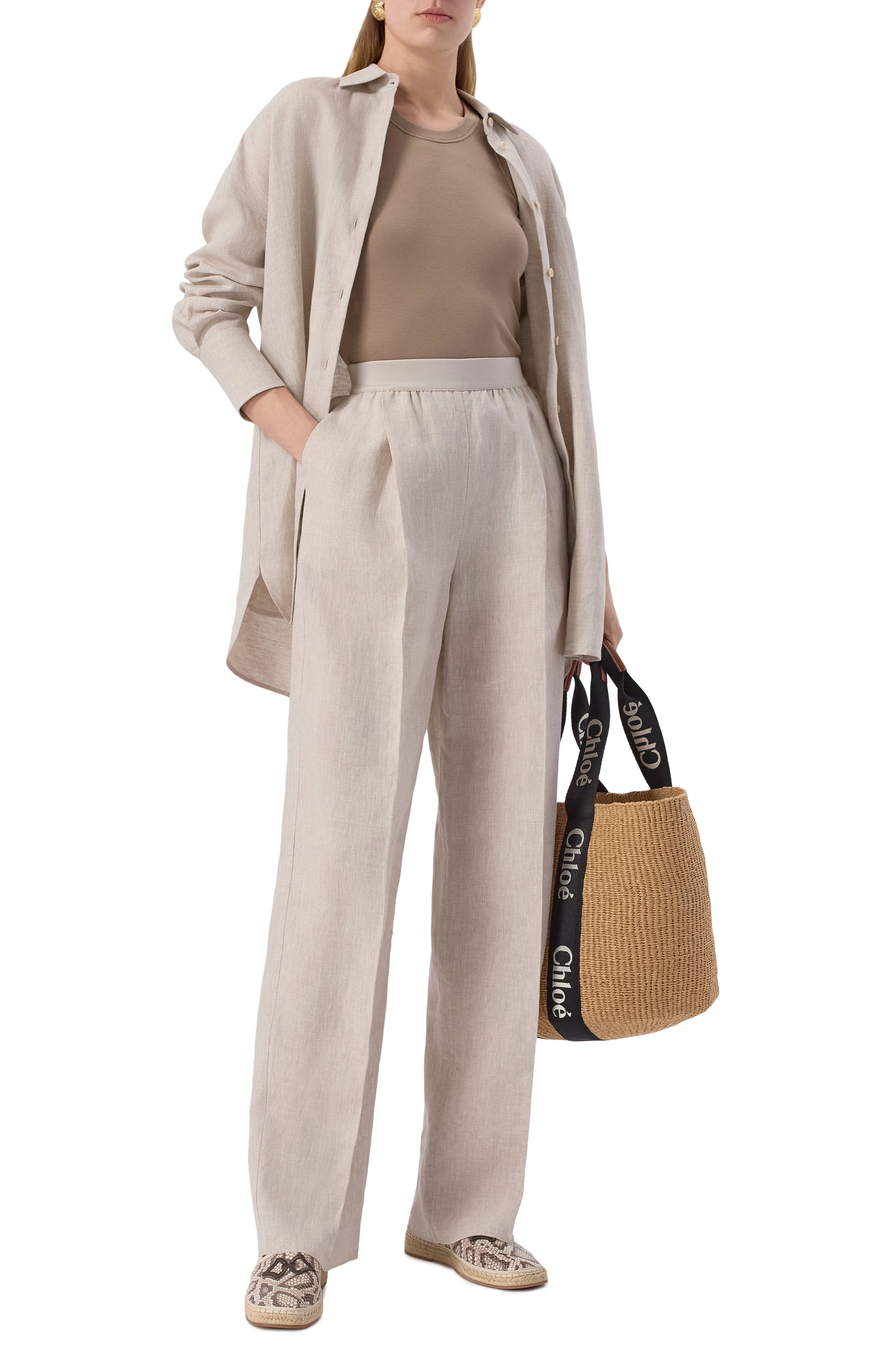 Льняные брюки AGNONA, арт. T70608/U3039, фото 2