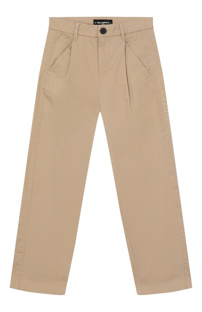 Хлопковые брюки KARL LAGERFELD KIDS, арт. Z30422