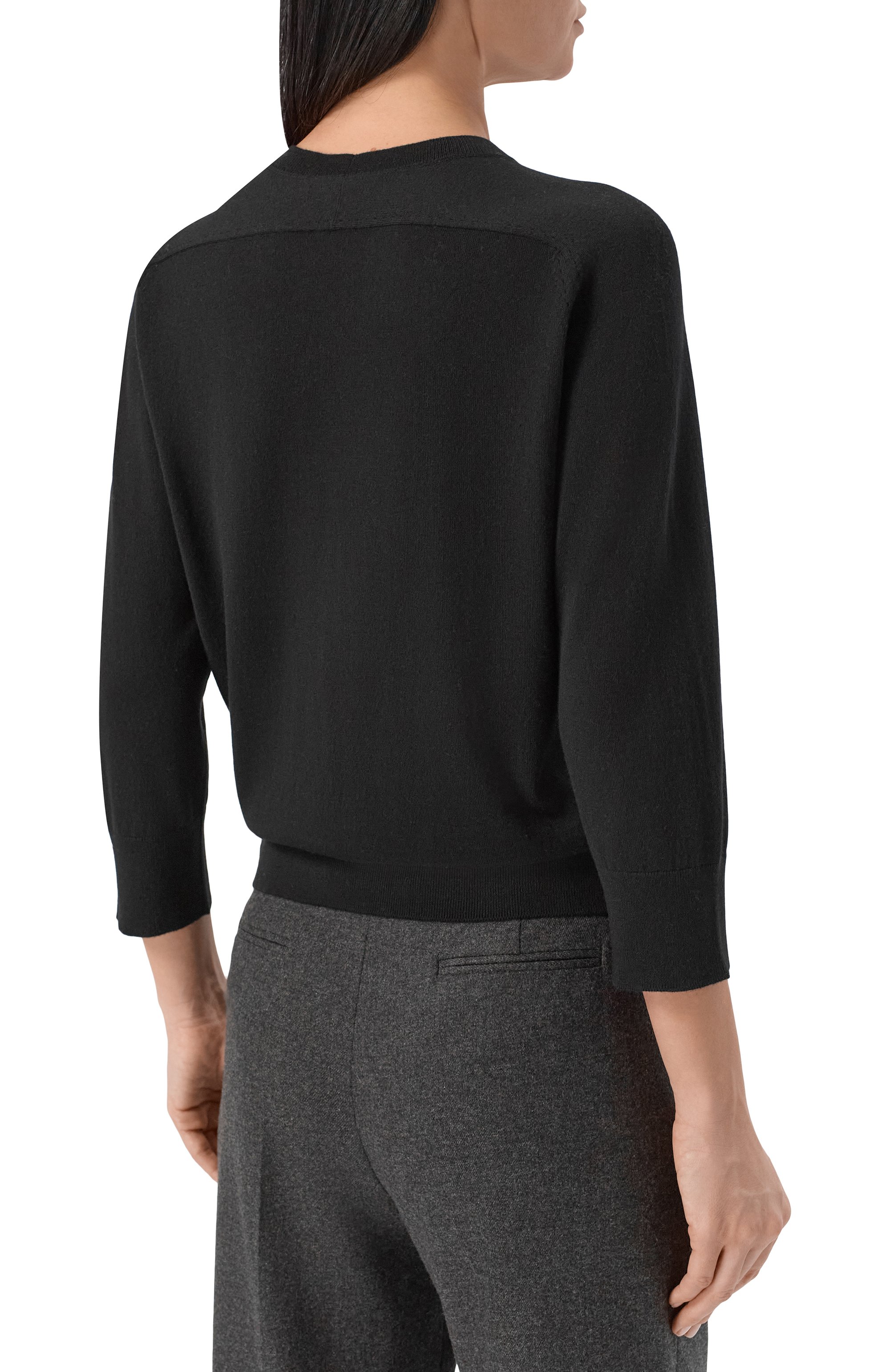 Кашемировый пуловер LORO PIANA черного цвета по цене 169500 руб., арт. FAM9050, фото 4 Кашемировый пуловер LORO PIANA, арт. FAM9050, фото 4