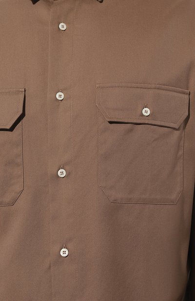 Хлопковая рубашка BRUNELLO CUCINELLI, арт. MW6040626, фото 5