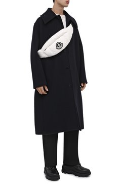 Мужская текстильная поясная сумка legere MONCLER кремового цвета, арт. G2-09A-5M501-00-02SZS | Фото 3 (Материал: Текстиль; Ремень/цепочка: На ремешке; Размер: large; Стили: Спорт-шик)