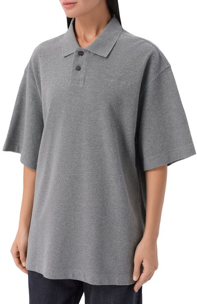 Хлопковое поло с отделкой стразами ALEXANDER WANG, арт. UCC3261930, фото 3