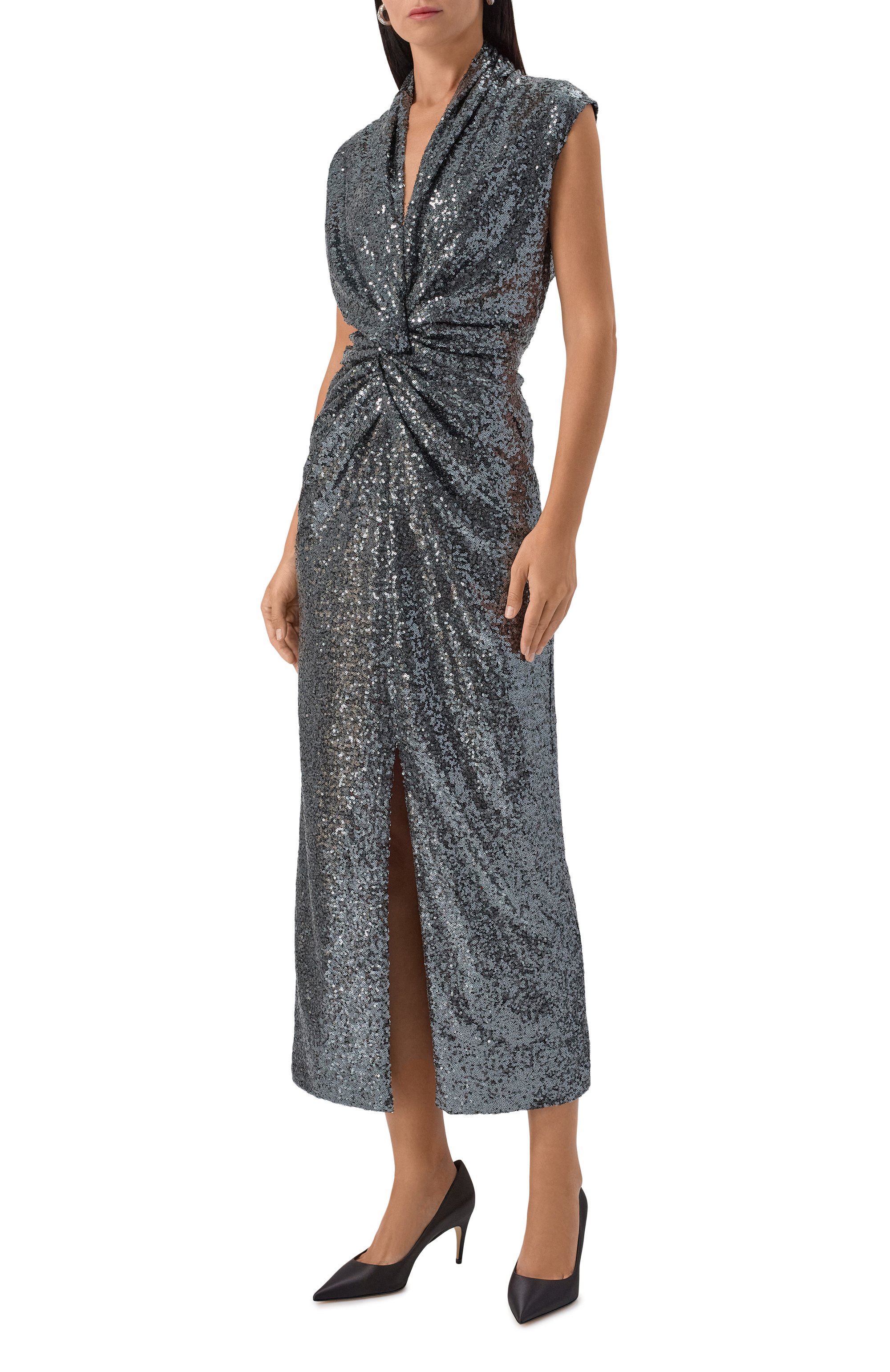 Платье с отделкой пайетками KITON, арт. D60317K0517G01, фото 3