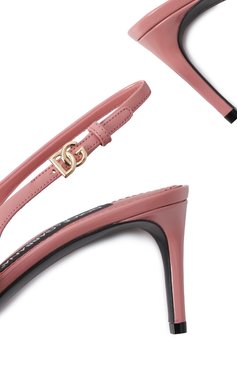 Женские кожаные туфли mun 60 DOLCE & GABBANA розового цвета, арт. CG0805/A1037 | Фото 7 (Каблук высота: Средний; Материал внешний: Натуральная кожа; Материал внутренний: Натуральная кожа; Подошва: Плоская; Женское Кросс-КТ: Слингбэки; Каблук тип: Шпилька)