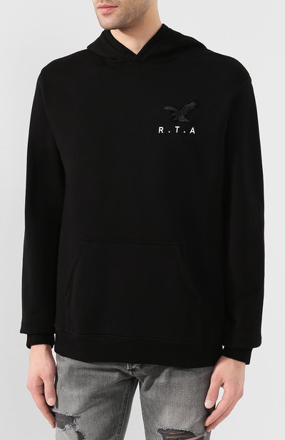 Хлопковое худи RTA, арт. MH9213-95GLBK, фото 3