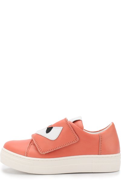 Кожаные кеды с застежками велькро FENDI, арт. JMR160/NA7/27, фото 2