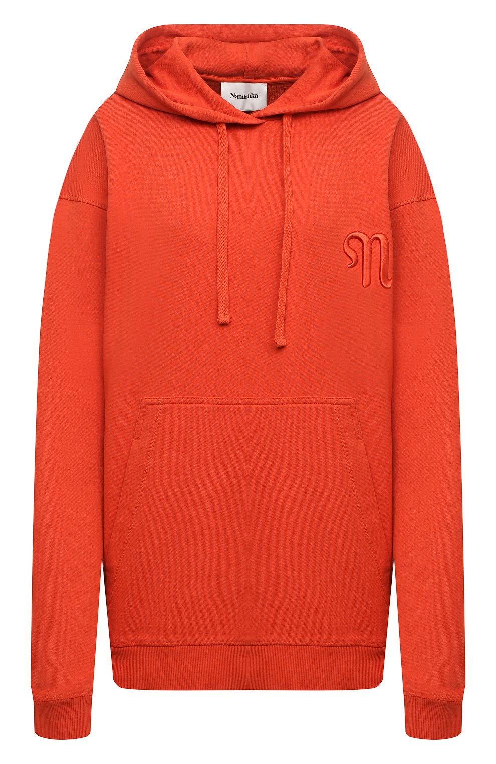 Хлопковое худи NANUSHKA оранжевого цвета по цене 47700 руб., арт. EVER_MARSALA_0RGANIC FLEECE, фото 1 Хлопковое худи NANUSHKA, арт. EVER_MARSALA_0RGANIC FLEECE, фото 1