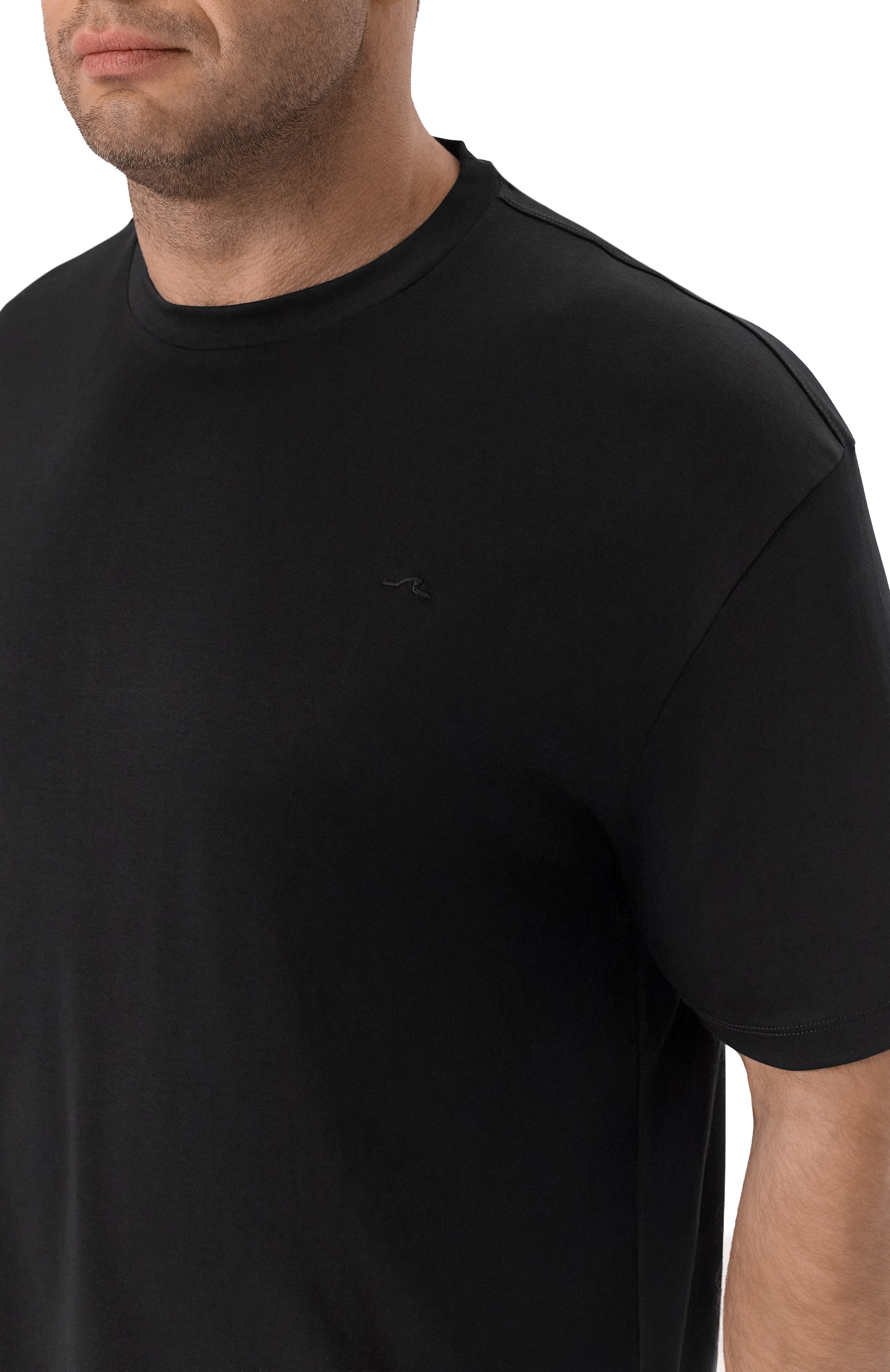 Хлопковая футболка PAUL&SHARK черного цвета по цене 37900 руб., арт. 15311615/3XL-6XL, фото 5 Хлопковая футболка PAUL&SHARK, арт. 15311615/3XL-6XL, фото 5