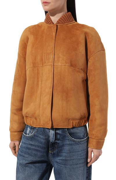 Дубленка из овчины GIULIA GURMAN оранжевого цвета по цене 255000 руб., арт. GD40GD, фото 3 Дубленка из овчины GIULIA GURMAN, арт. GD40GD, фото 3