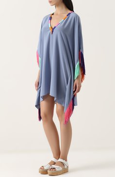 Шелковая туника с контр�астной бахромой LAZUL, арт. MARL0W TUNIC/C0L0MBE, фото 1