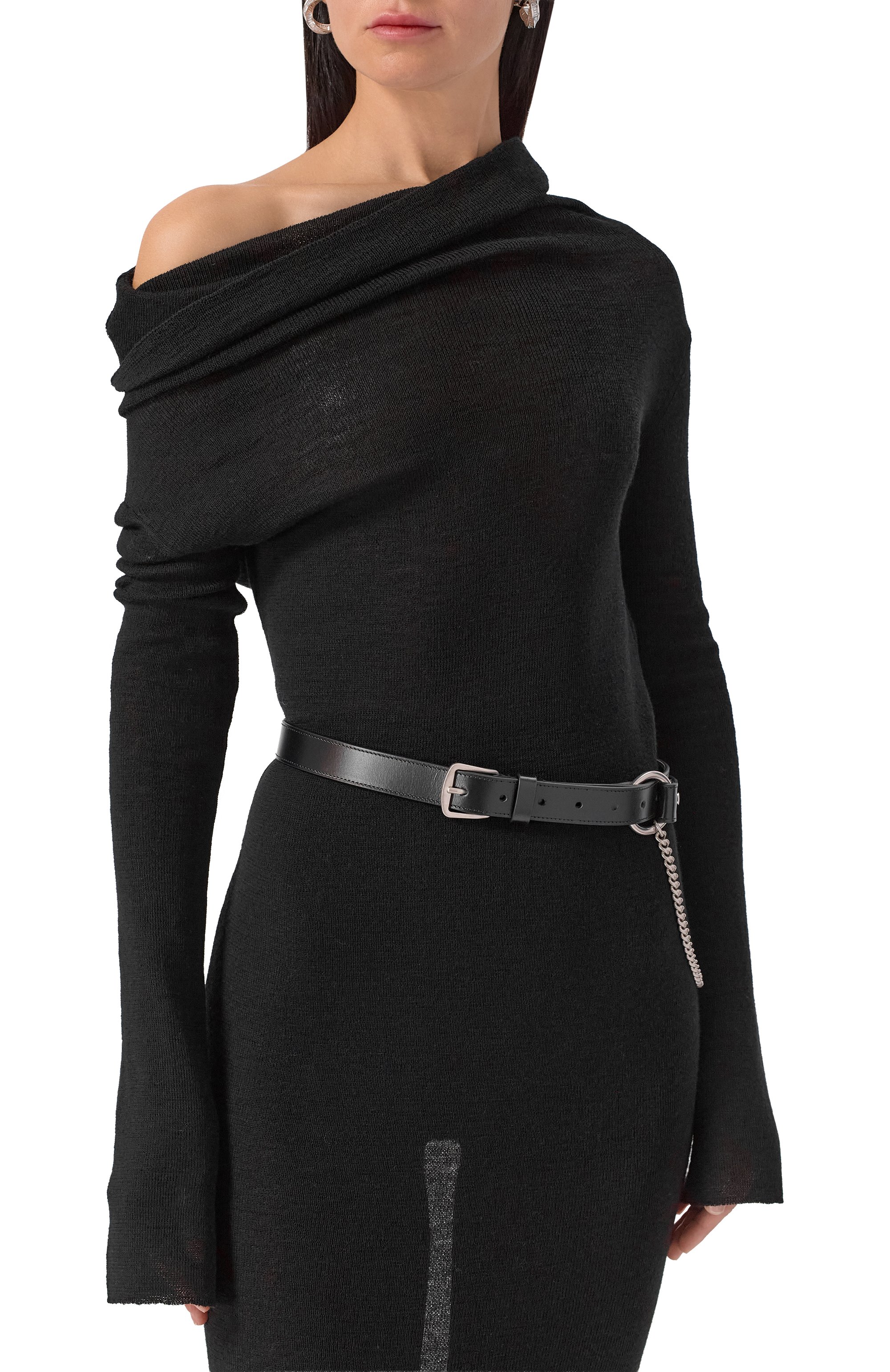 Кожаный ремень ANN DEMEULEMEESTER черного цвета по цене 66400 руб., арт. B0013254/LT128, фото 2 Кожаный ремень ANN DEMEULEMEESTER, арт. B0013254/LT128, фото 2