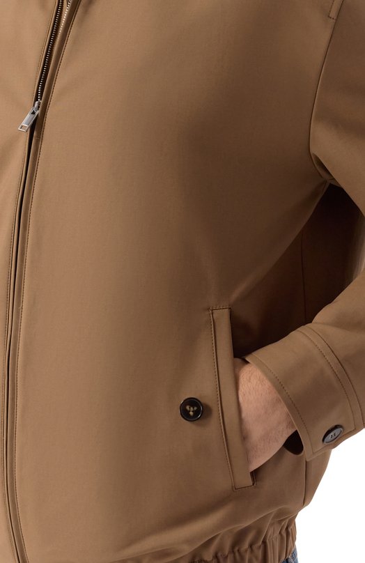 Хлопковый бомбер 12 STOREEZ 129769 Коричневый  129769 Фото 5